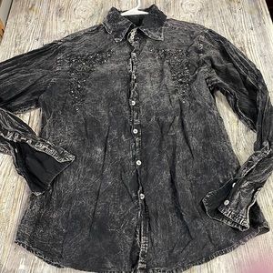 Artine Men’s S black stone wash Shirt